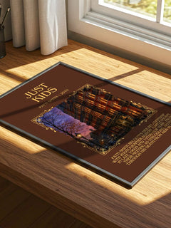 Just Kids Minimalist Book Poster by Patti Smith – print on a sunlit desk