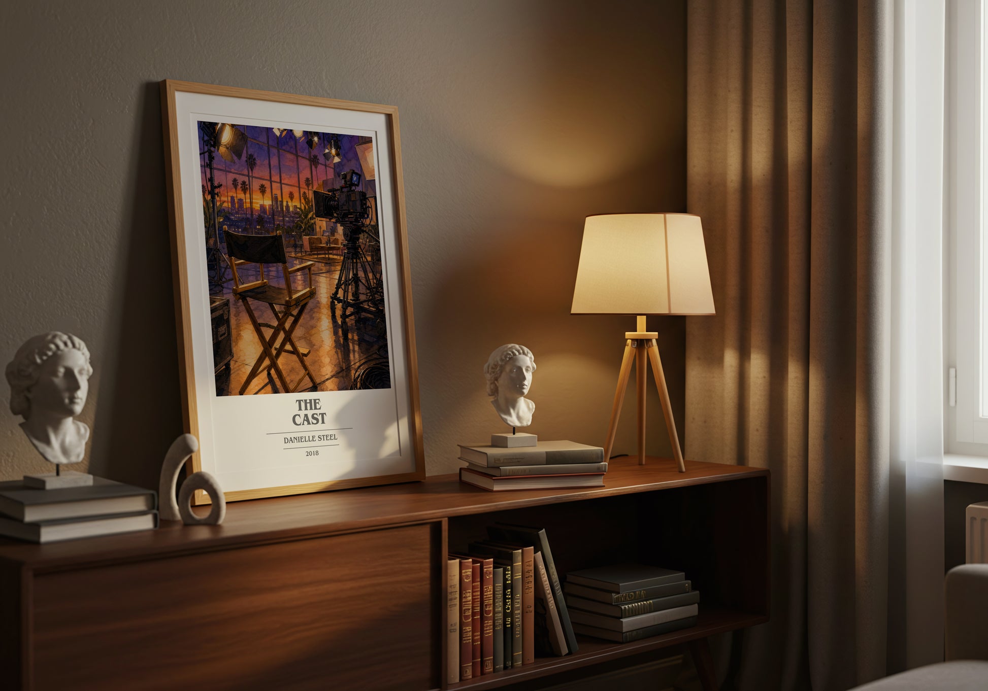 The Cast book cover book poster framed on wall – contemporary fiction wall art