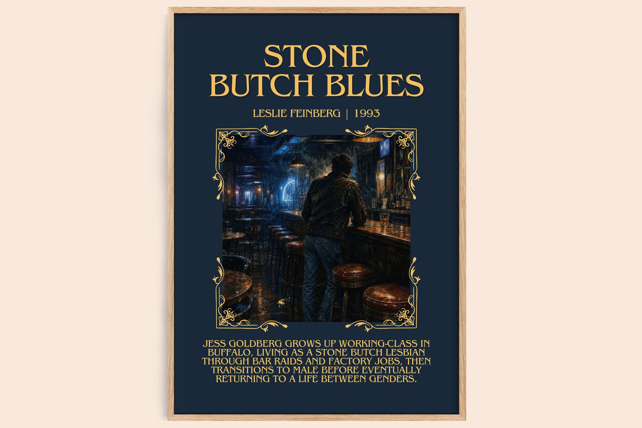 Stone Butch Blues Minimalist Book Poster by Leslie Feinberg
