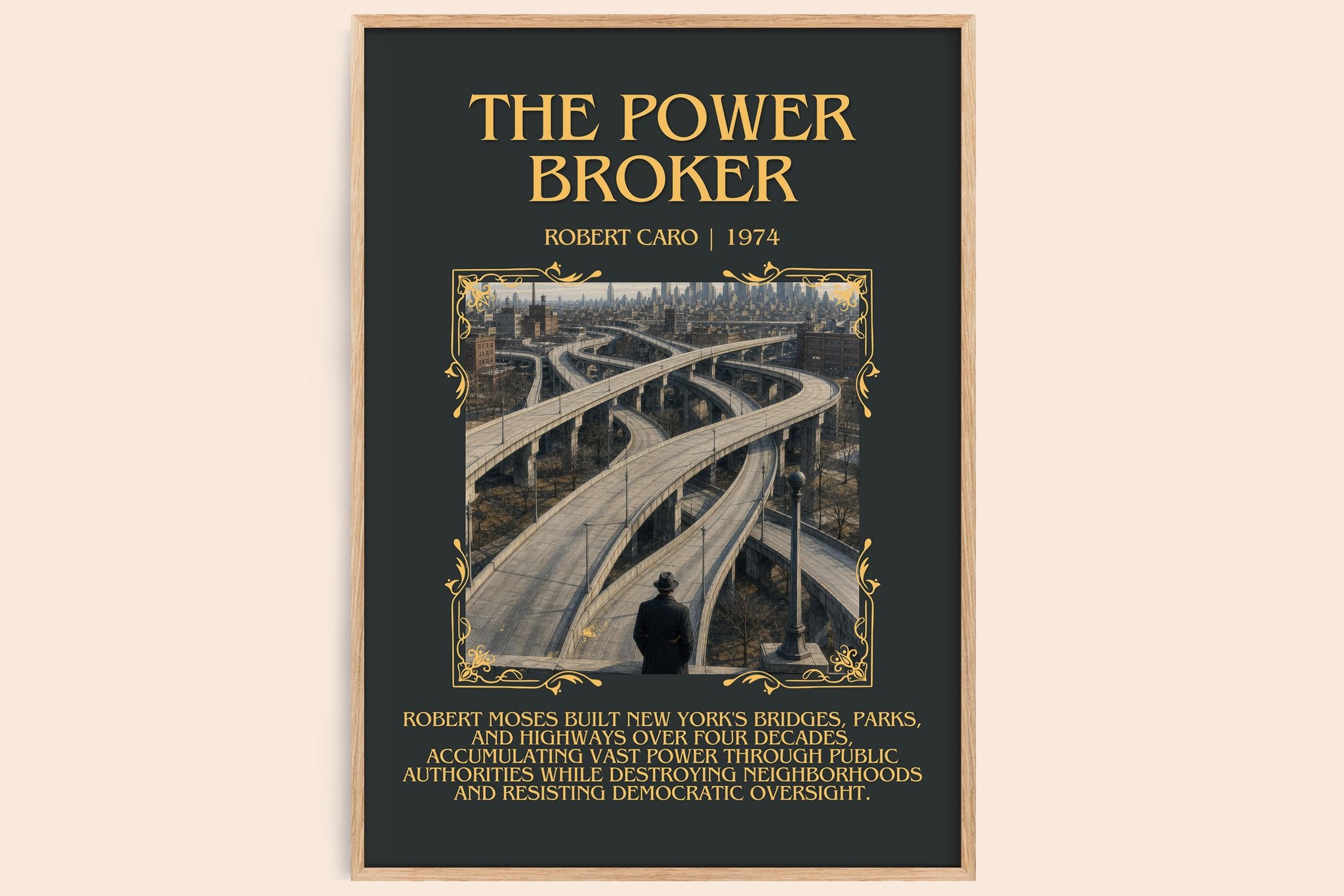 The Power Broker Minimalist Book Poster by Robert Caro
