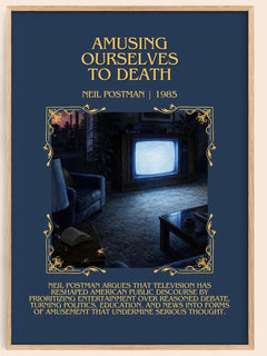 Amusing Ourselves To Death Minimalist Book Poster by Neil Postman – book poster
