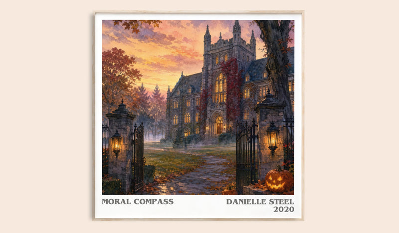 Moral Compass literary book poster by Danielle Steel – framed literary art print