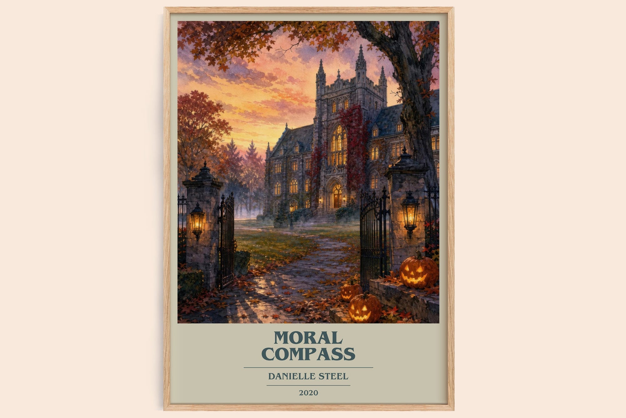 Moral Compass book cover book poster by Danielle Steel – framed literary art print