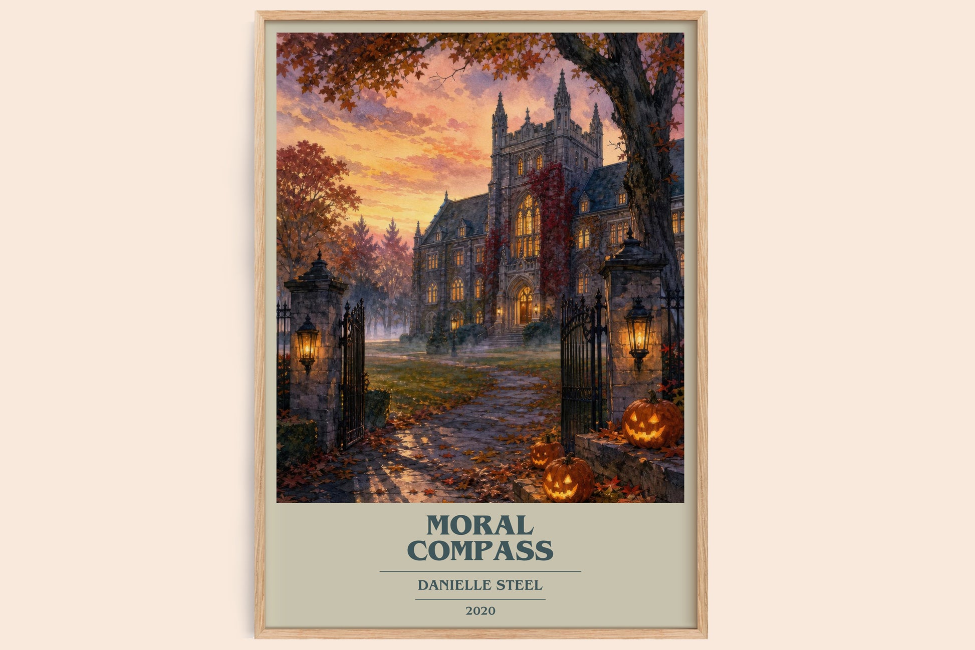 Moral Compass book cover book poster by Danielle Steel – framed literary art print