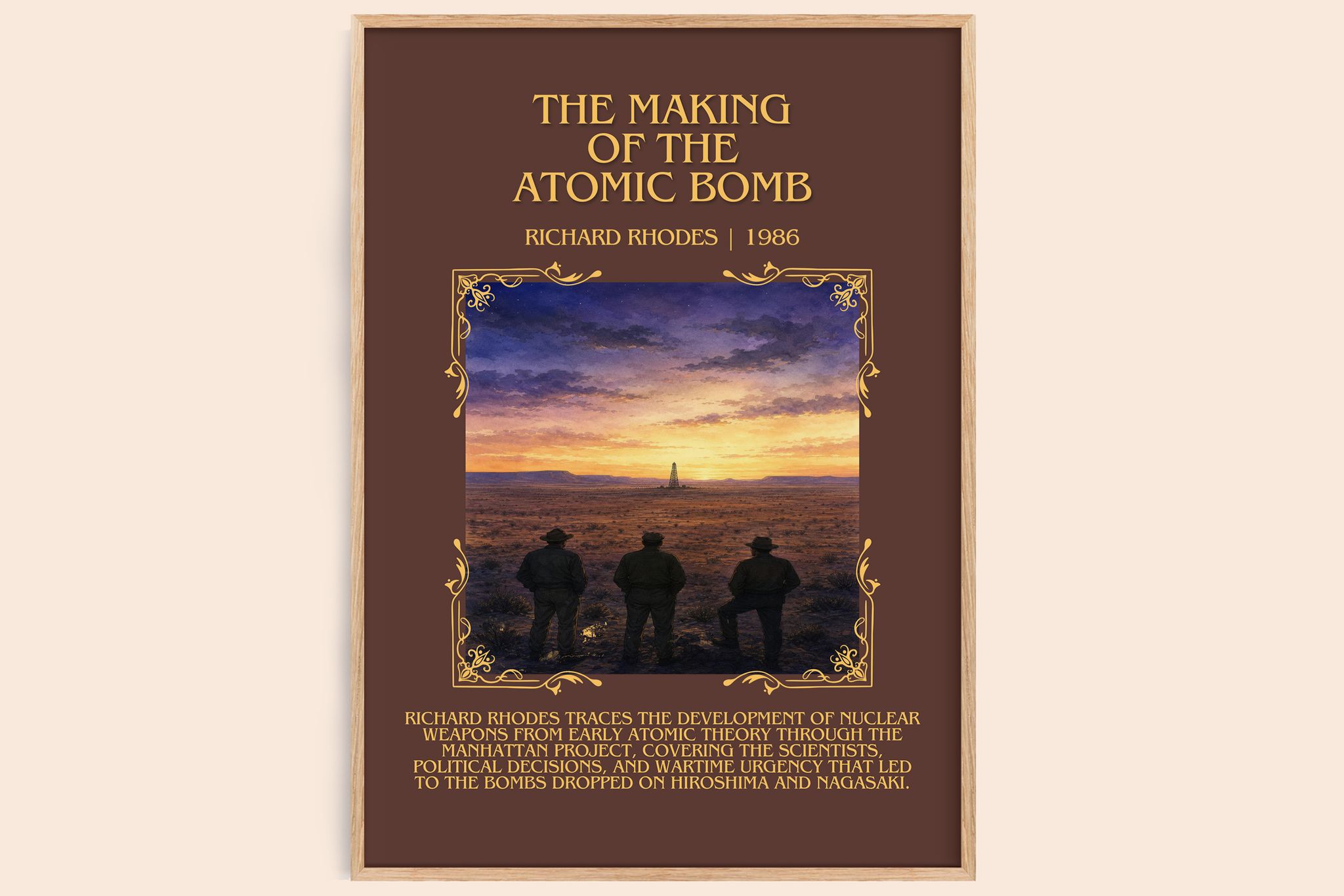 The Making of the Atomic Bomb Minimalist Book Poster by Richard Rhodes