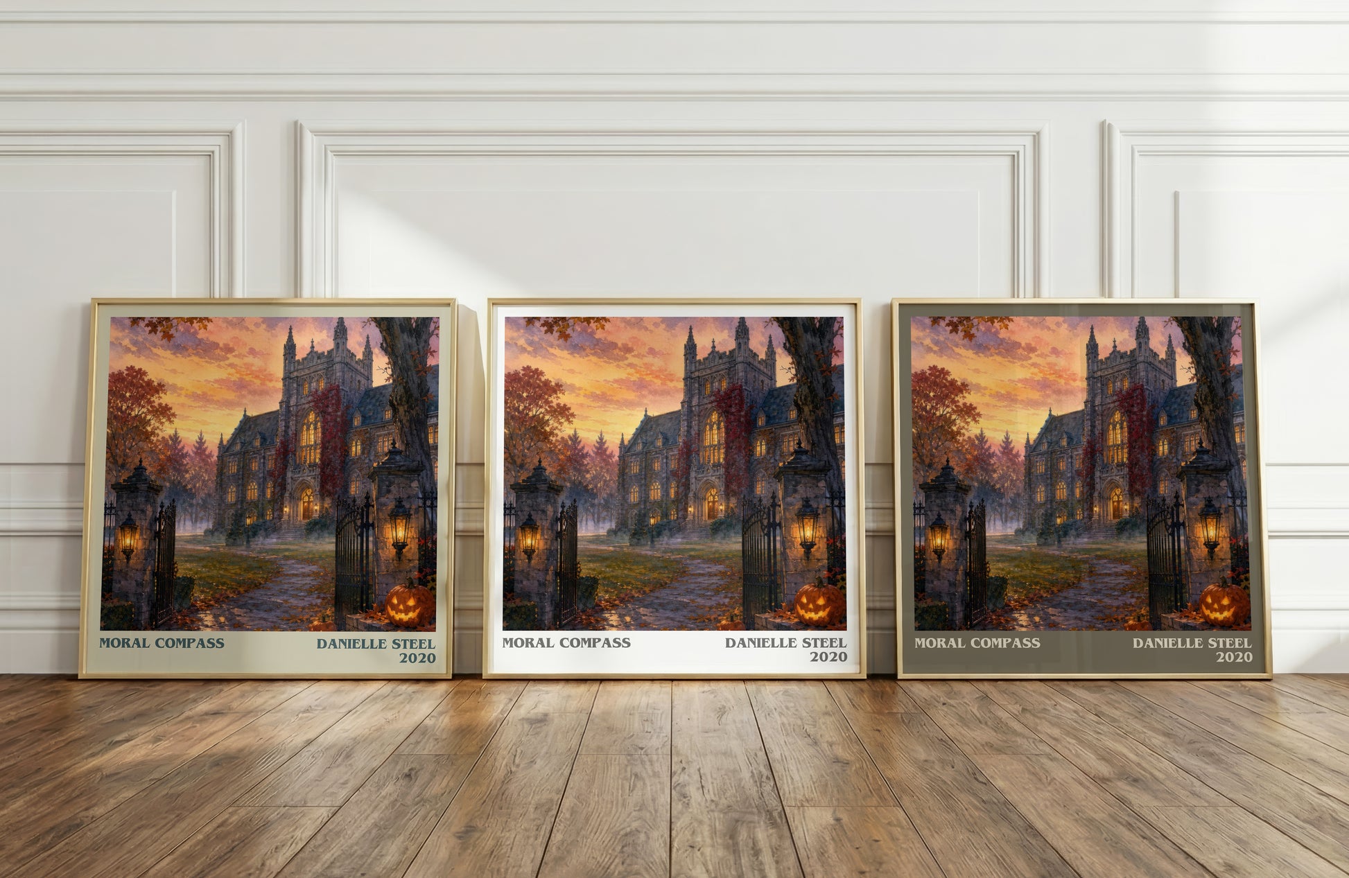 Moral Compass literary art print colour and style options – Danielle Steel book art