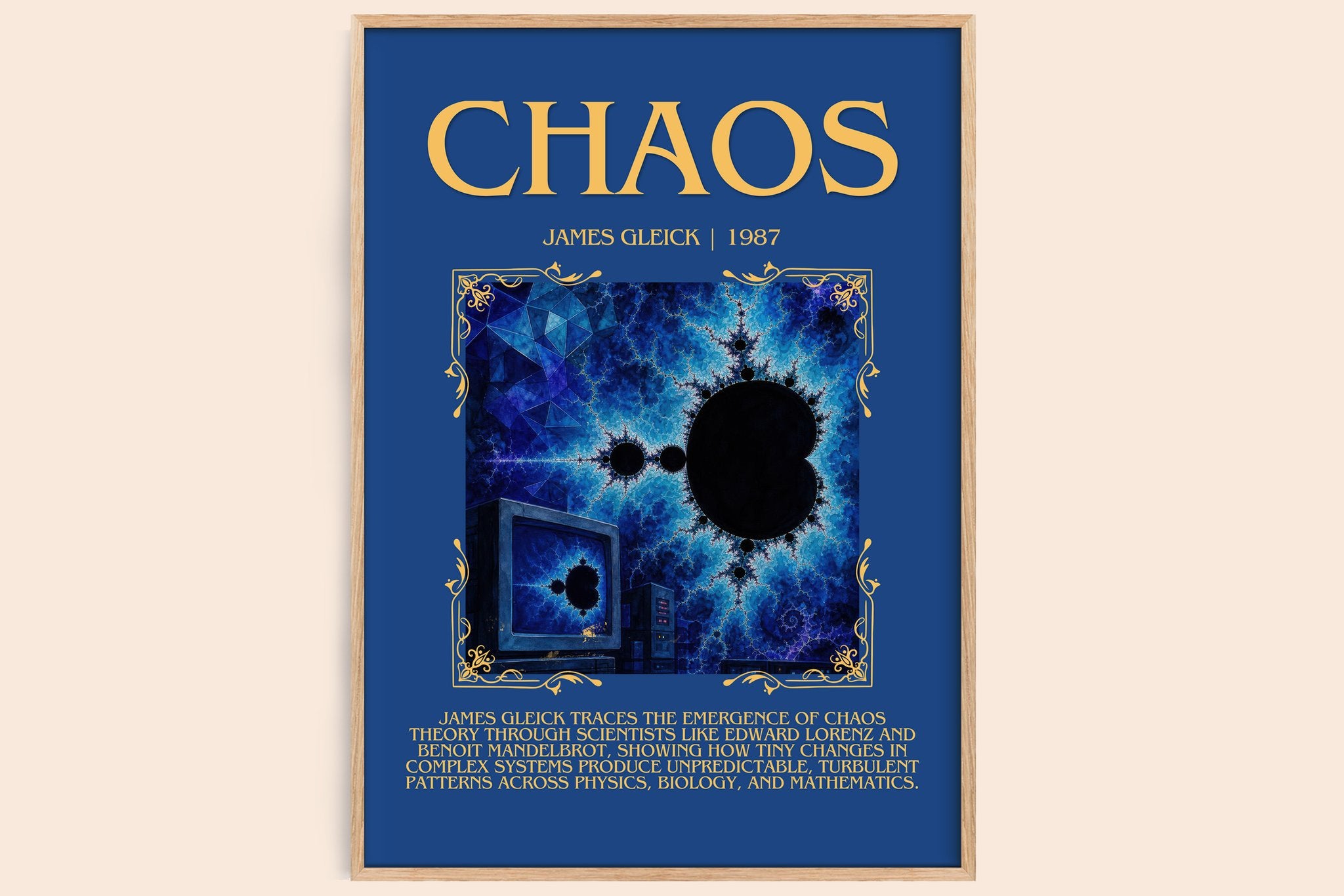Chaos Minimalist Book Poster by James Gleick