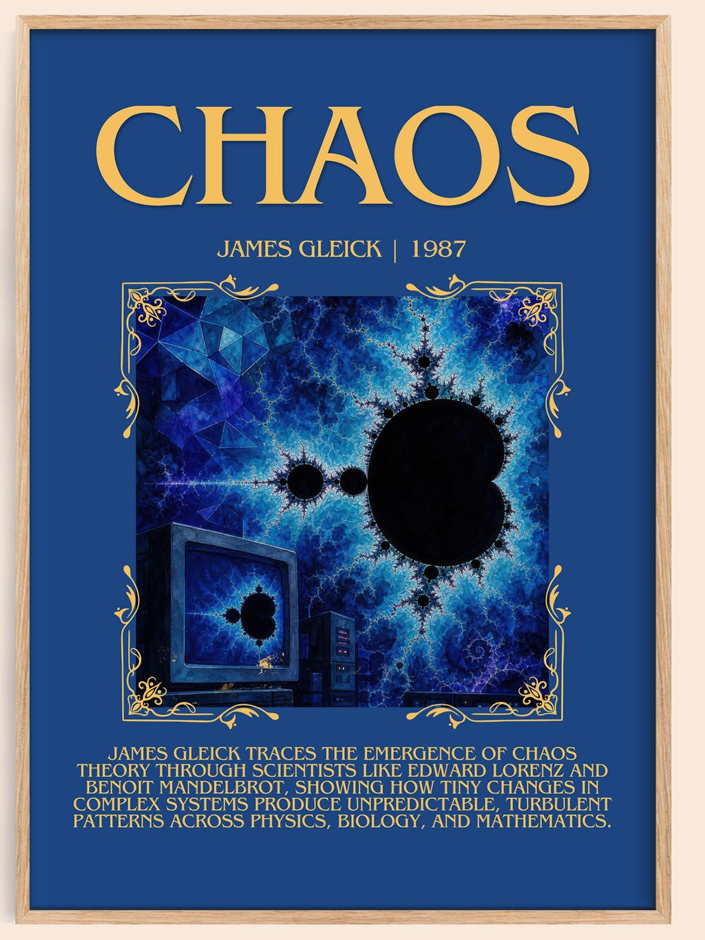 Chaos Minimalist Book Poster by James Gleick – book poster