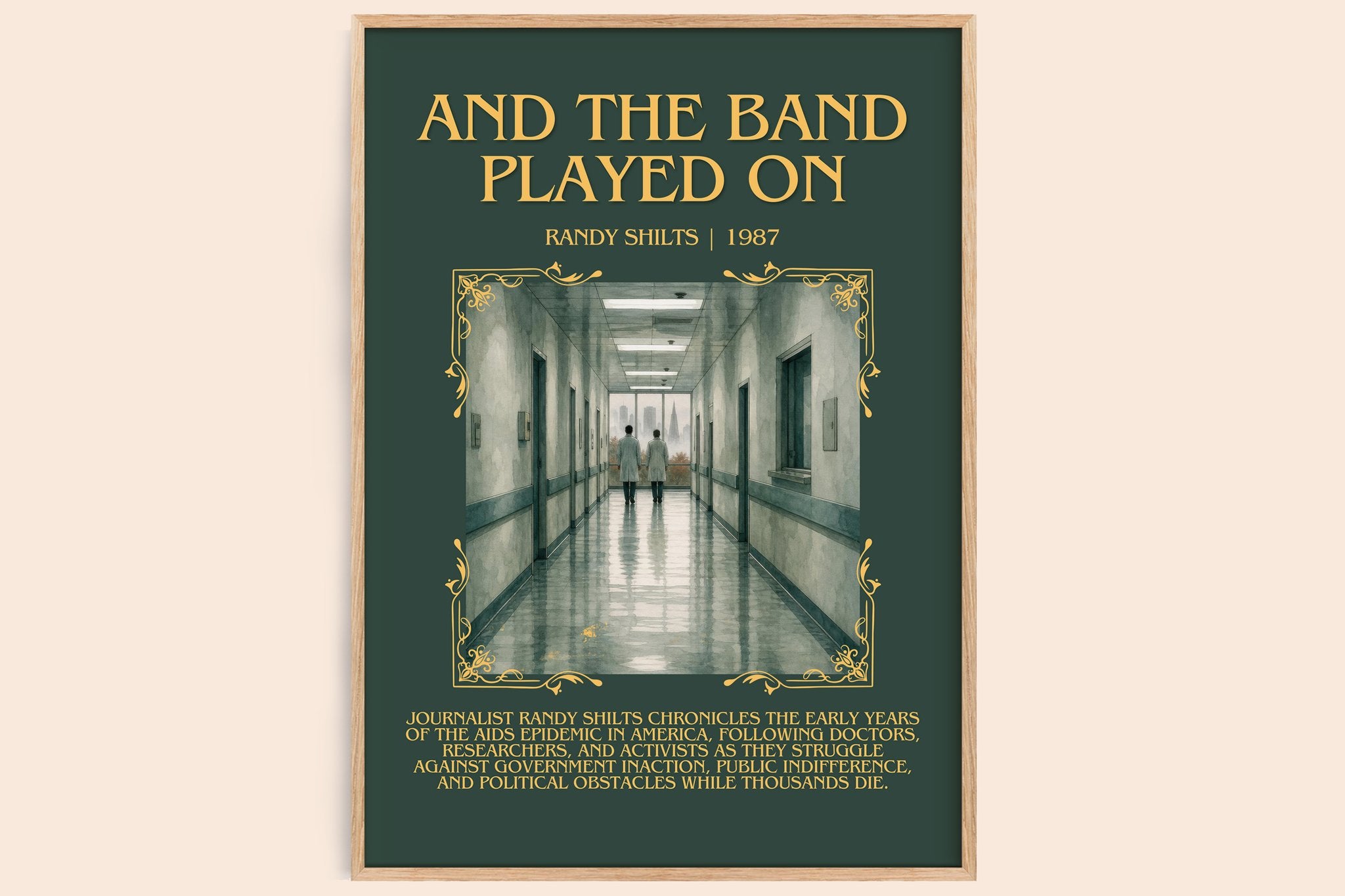 And the Band Played On Minimalist Book Poster by Randy Shilts