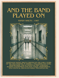 And the Band Played On Minimalist Book Poster by Randy Shilts – book poster