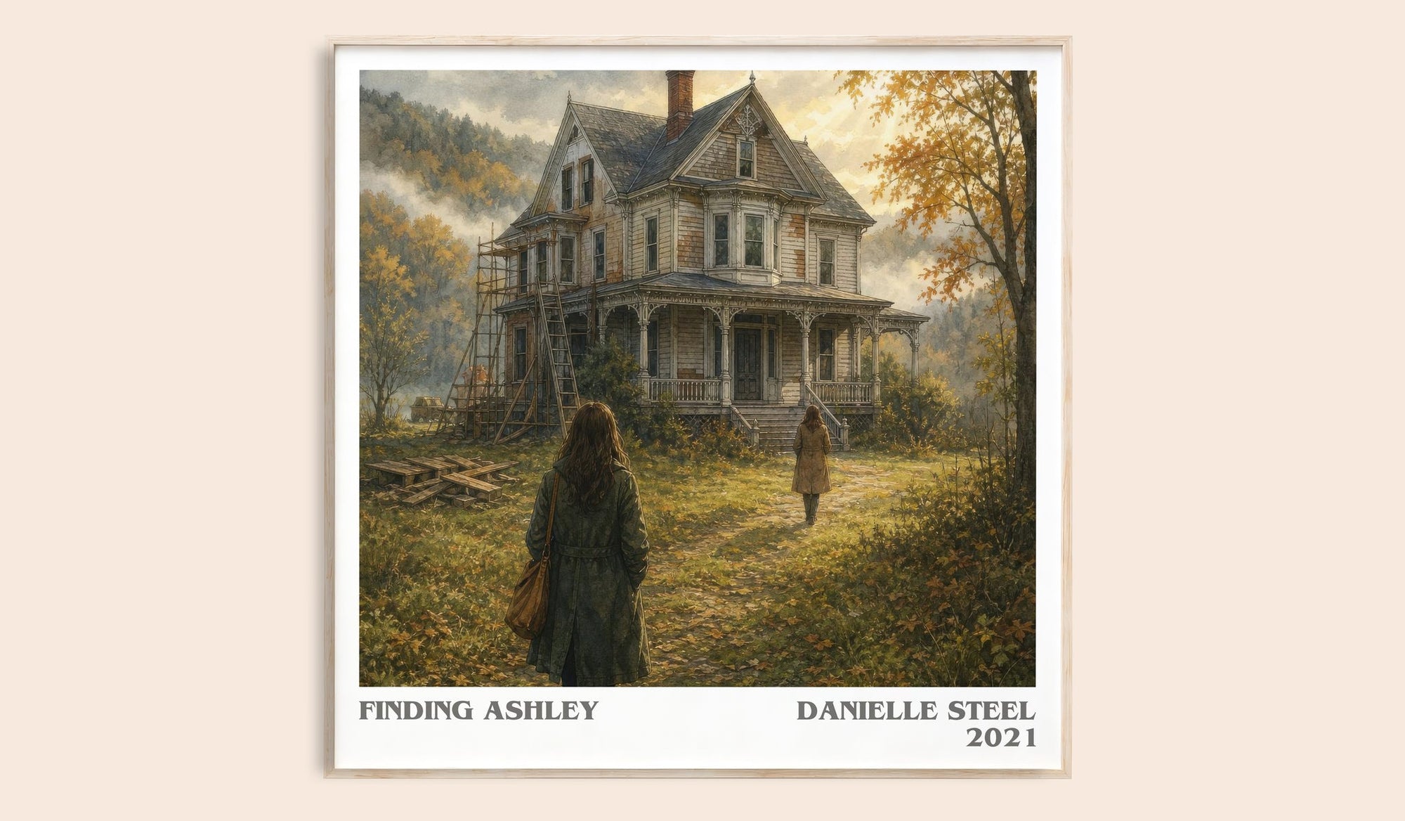 Finding Ashley literary book poster by Danielle Steel – framed literary art print