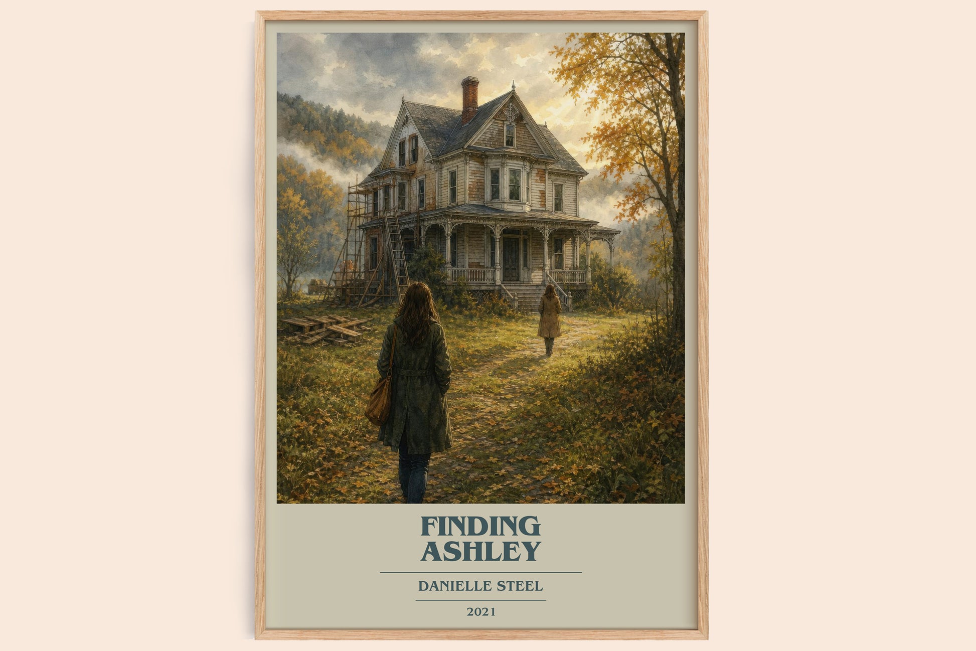 Finding Ashley book cover book poster by Danielle Steel – framed literary art print