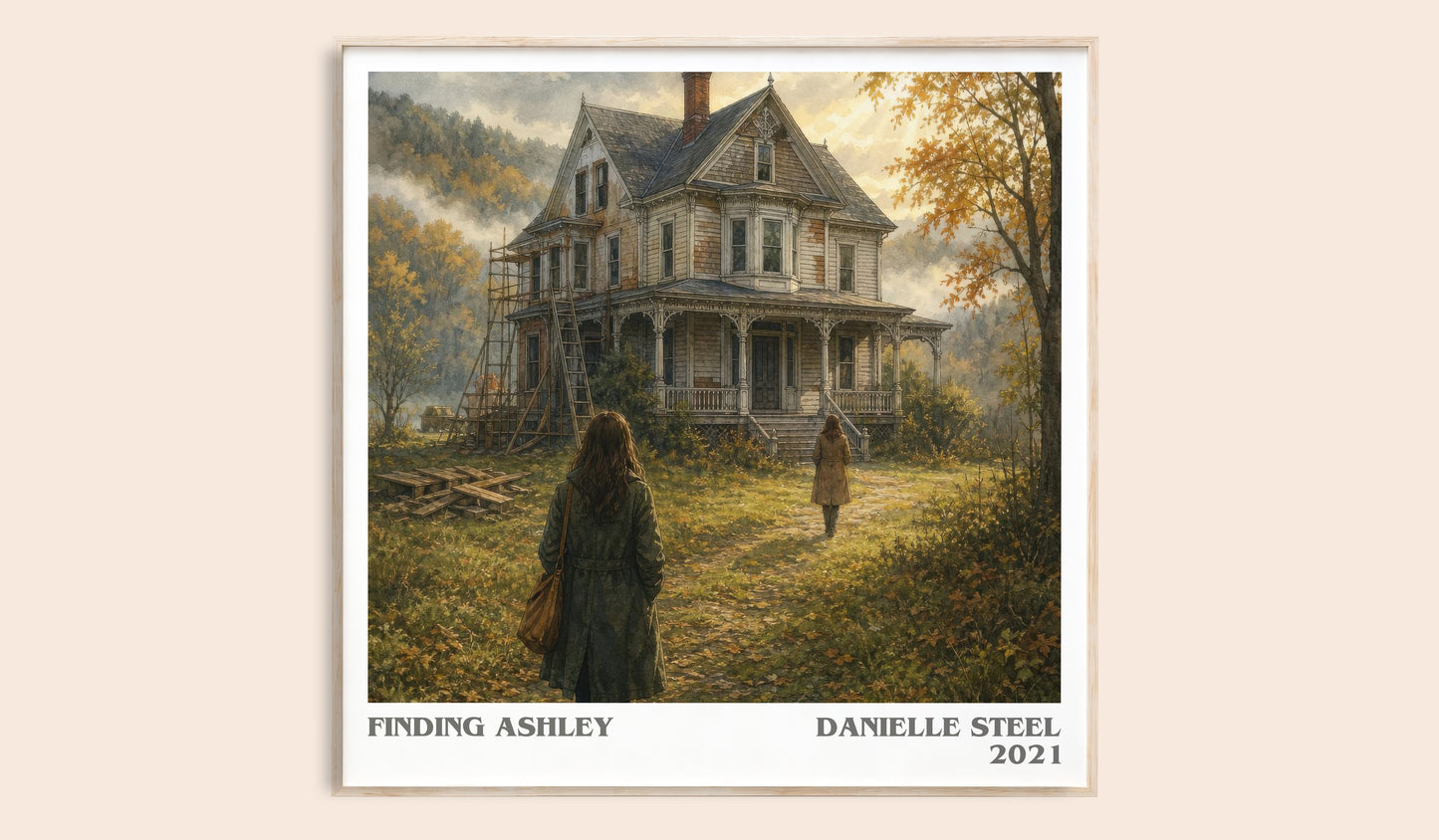 Finding Ashley literary book poster by Danielle Steel – framed literary art print