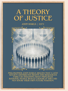 A Theory of Justice Minimalist Book Poster by John Rawls – book poster