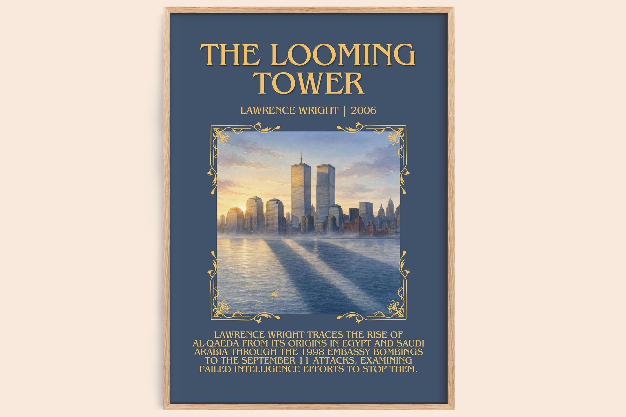 The Looming Tower Minimalist Book Poster by Lawrence Wright