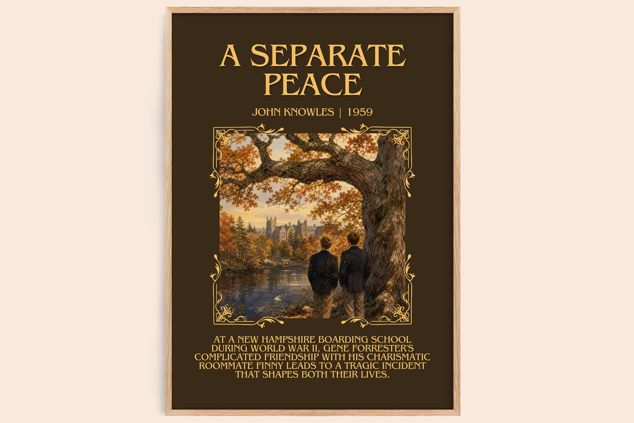 A Separate Peace Minimalist Book Poster by John Knowles