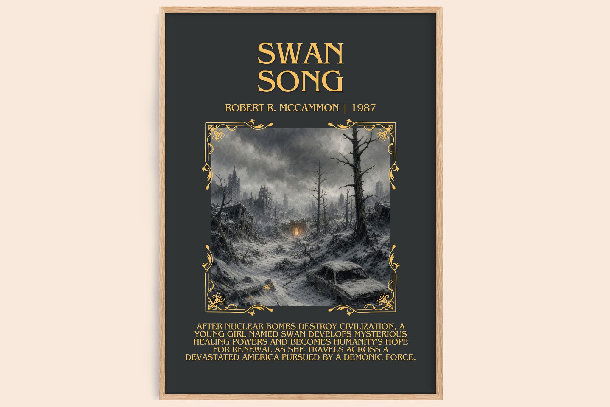 Swan Song Minimalist Book Poster by Robert R. McCammon