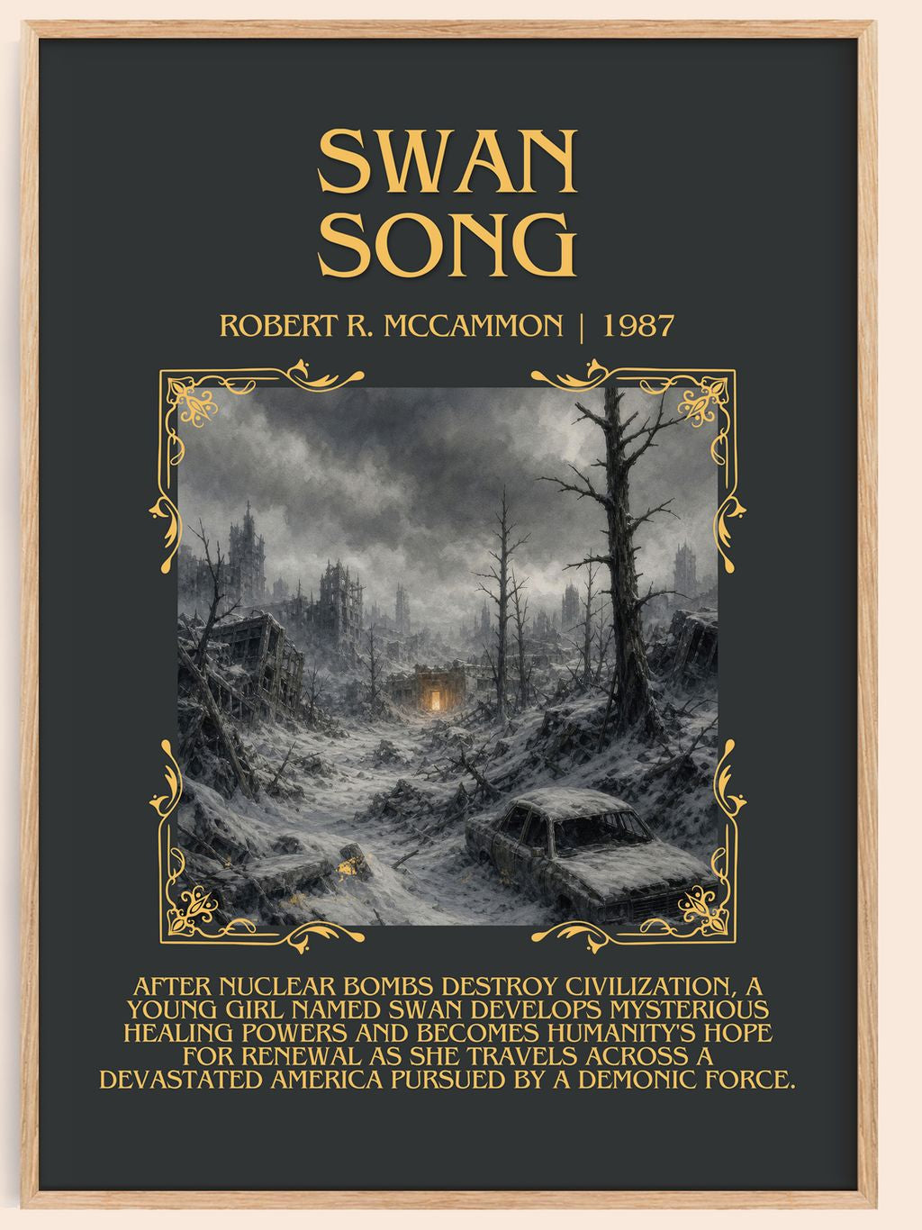 Swan Song Minimalist Book Poster by Robert R. McCammon – book poster