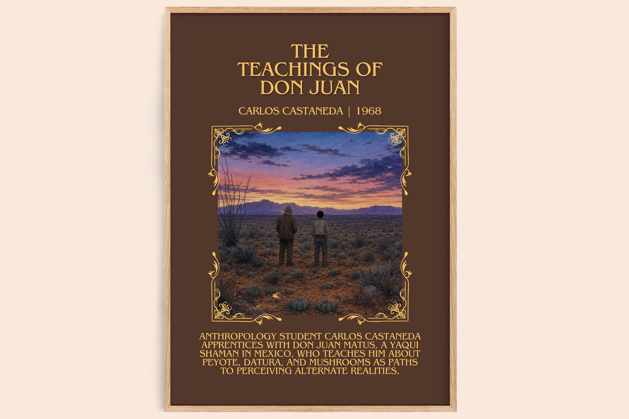 The Teachings Of Don Juan Minimalist Book Poster by Carlos Castaneda
