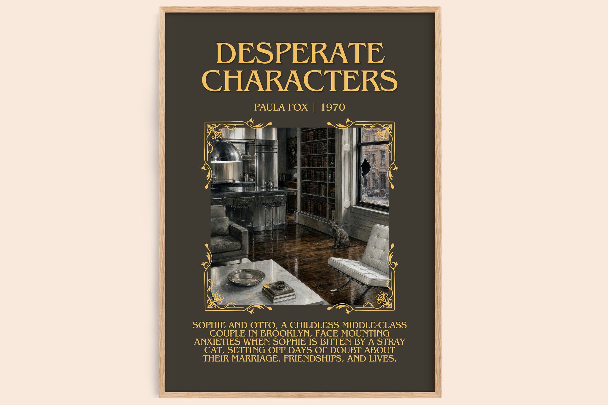 Desperate Characters Minimalist Book Poster by Paula Fox