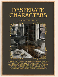 Desperate Characters Minimalist Book Poster by Paula Fox – book poster