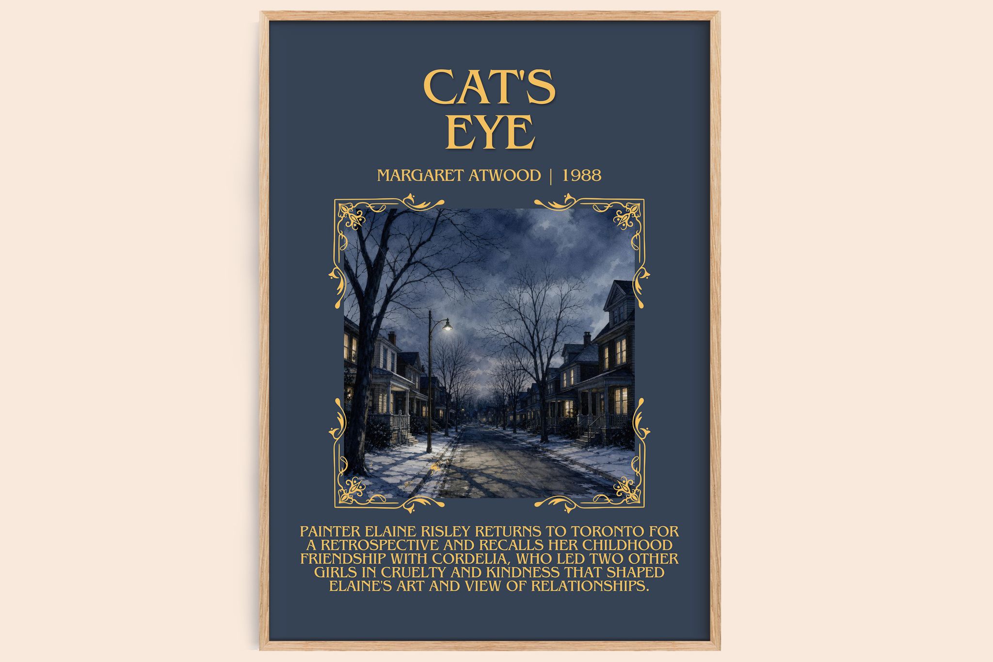 Cat's Eye Minimalist Book Poster by Margaret Atwood