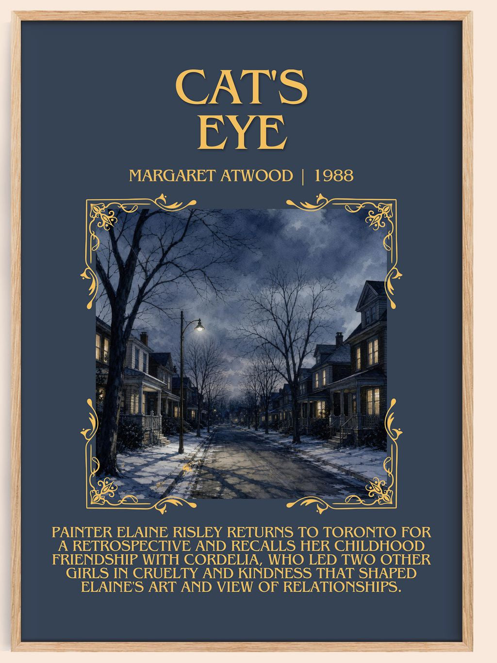 Cat's Eye Minimalist Book Poster by Margaret Atwood – book poster
