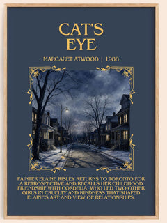 Cat's Eye Minimalist Book Poster by Margaret Atwood – book poster