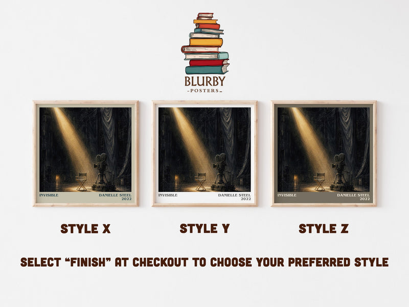 Invisible literary print in frame leaning in hallway – romance wall art