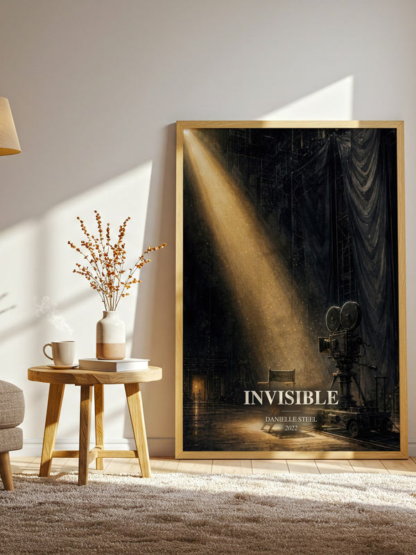 Invisible watercolour print in frame leaning in hallway – romance wall art