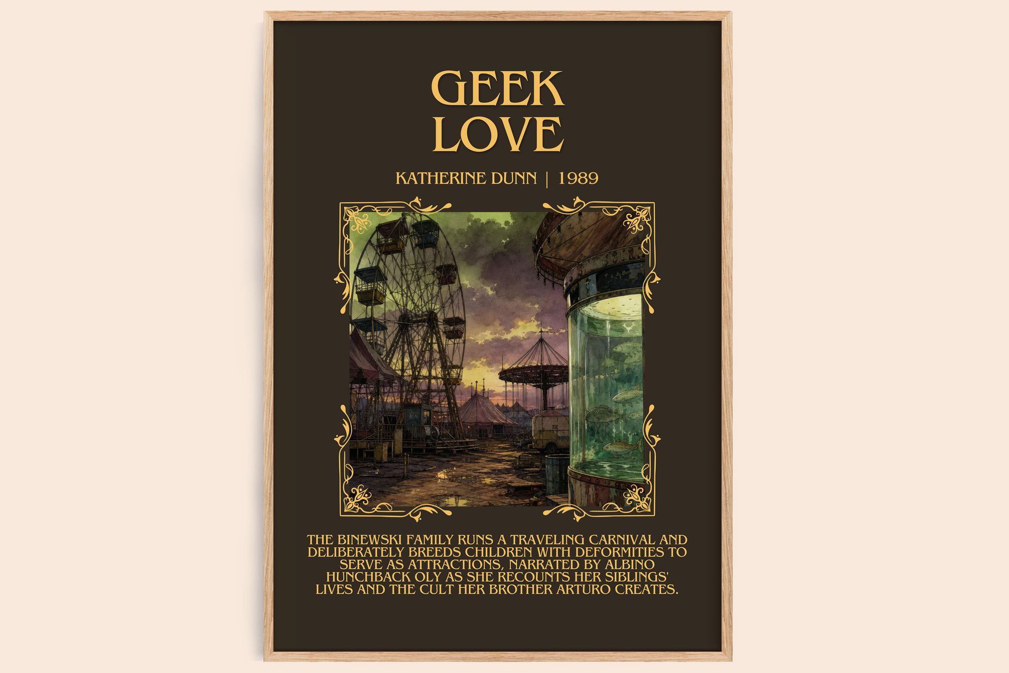 Geek Love Minimalist Book Poster by Katherine Dunn