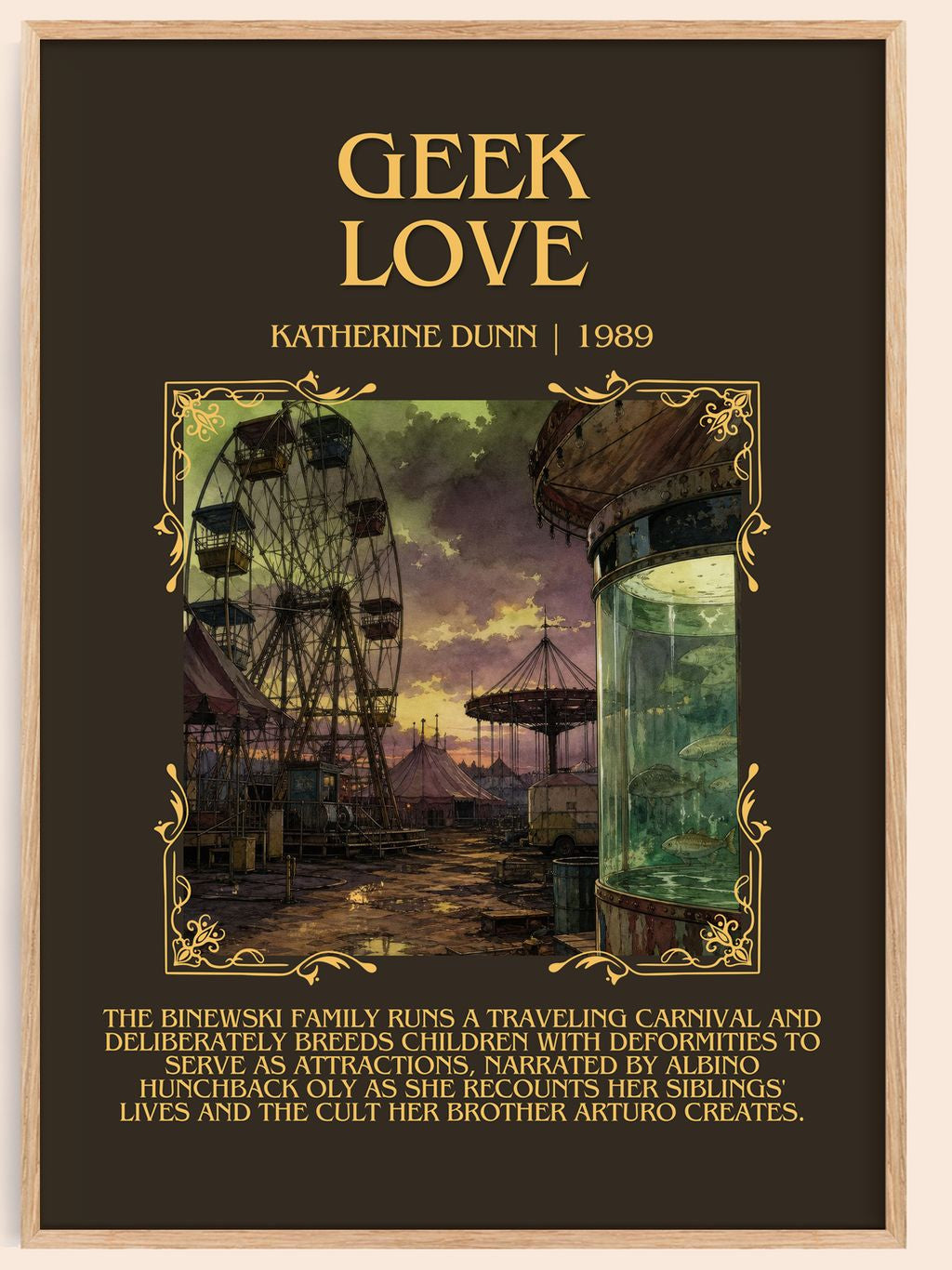 Geek Love Minimalist Book Poster by Katherine Dunn – book poster