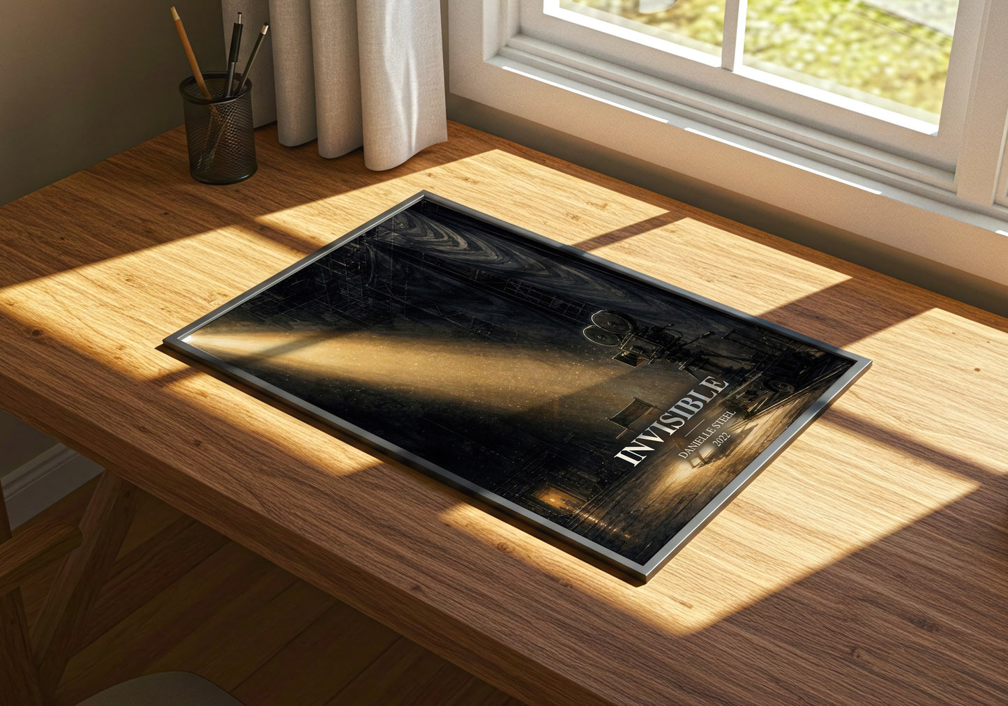 Invisible watercolour book poster framed on wall – romance wall art