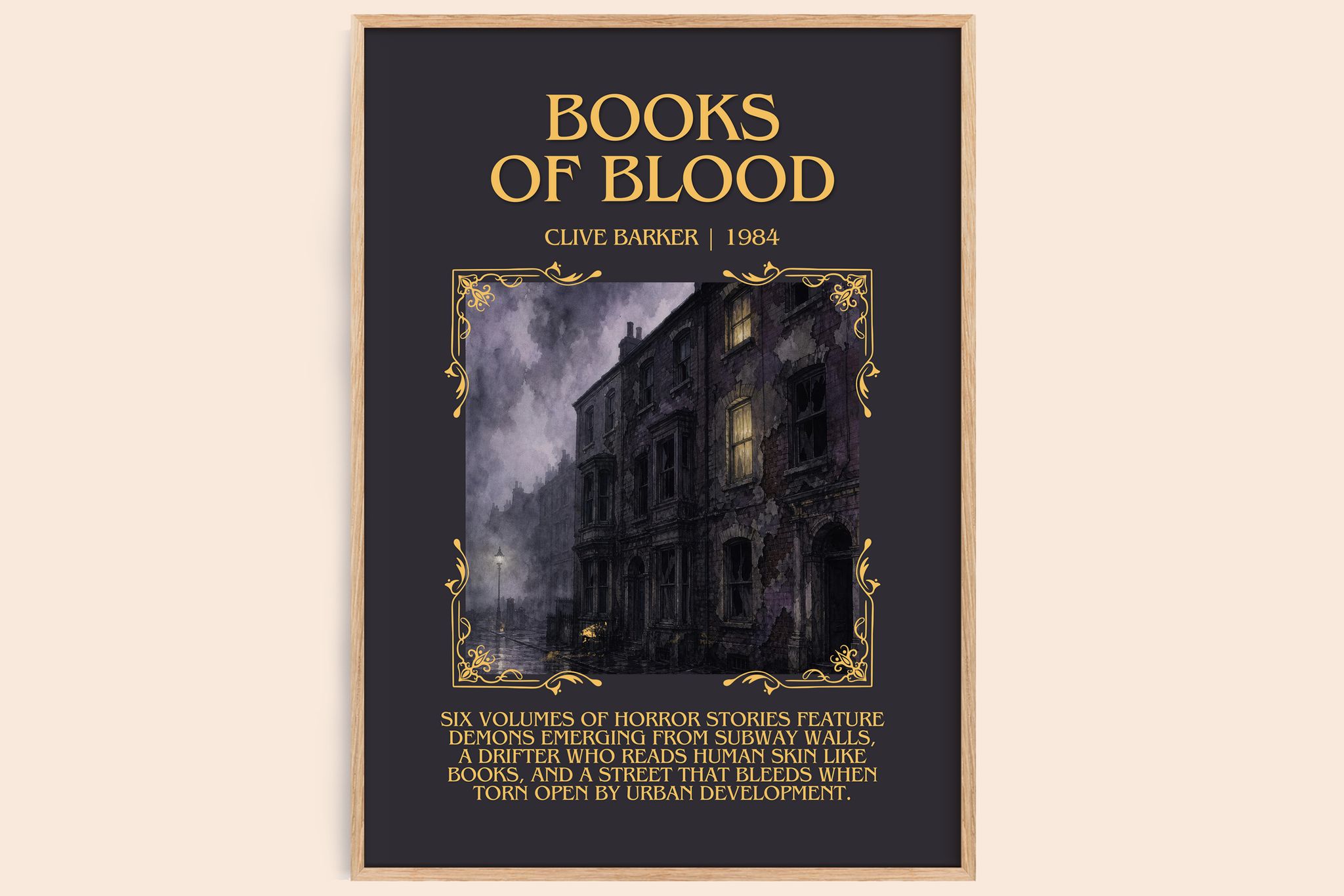 Books of Blood Minimalist Book Poster by Clive Barker