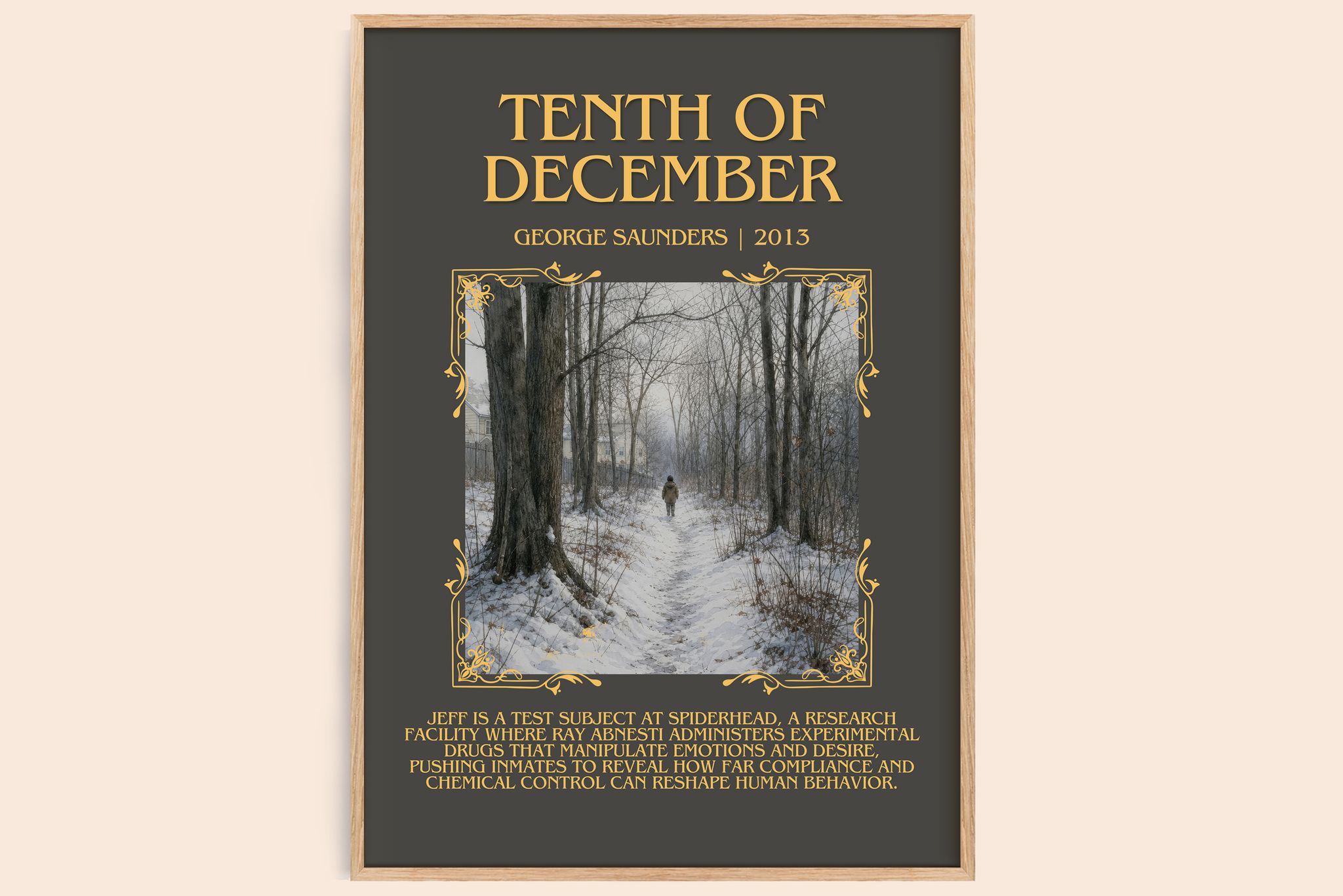 Tenth of December Minimalist Book Poster by George Saunders