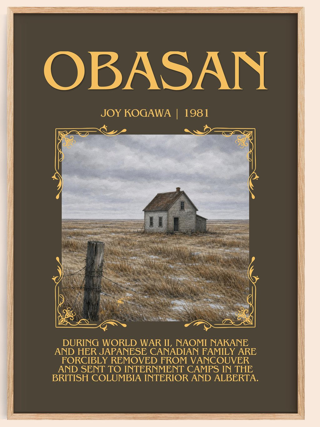 Obasan Minimalist Book Poster by Joy Kogawa – book poster