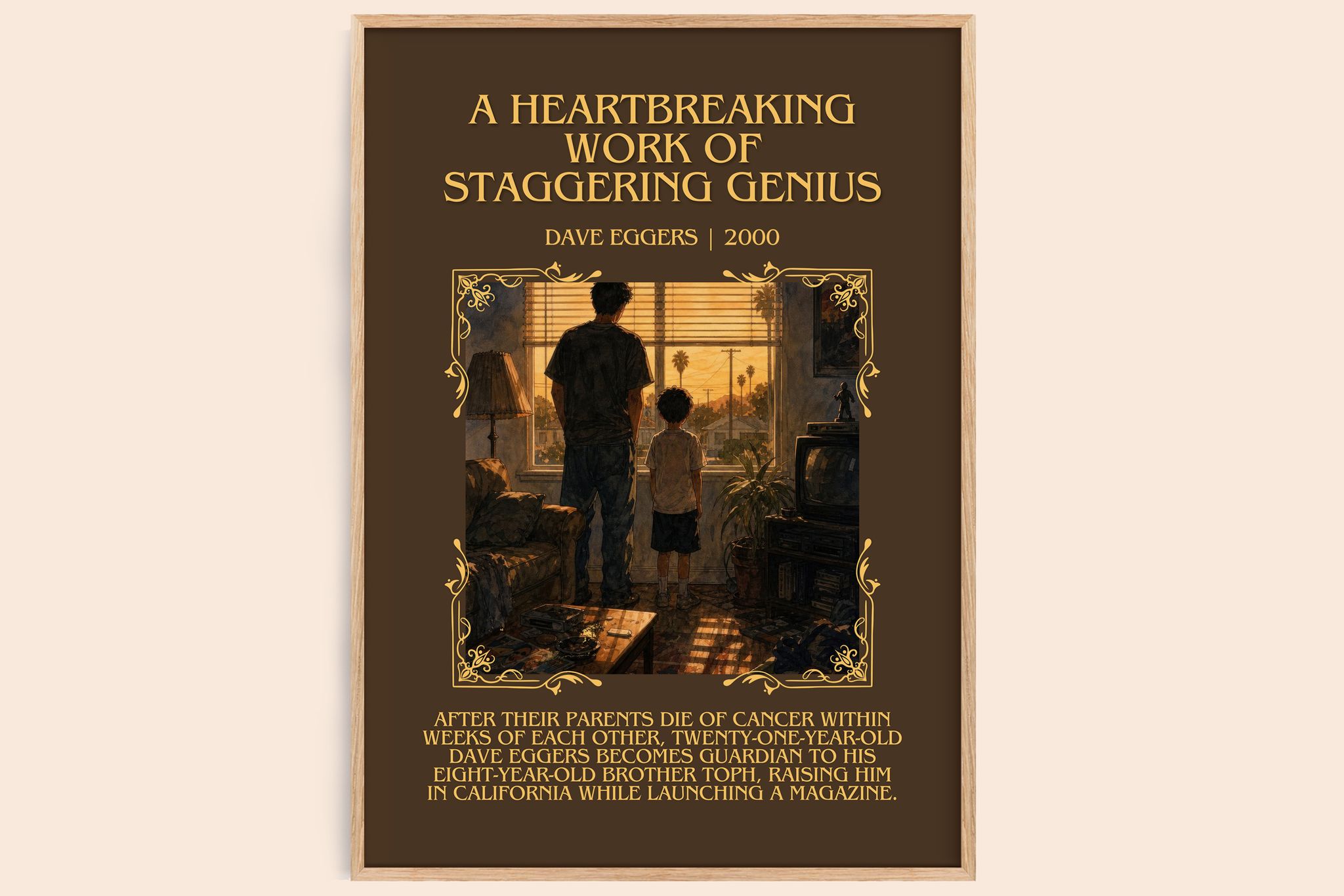 A Heartbreaking Work of Staggering Genius Minimalist Book Poster by Dave Eggers