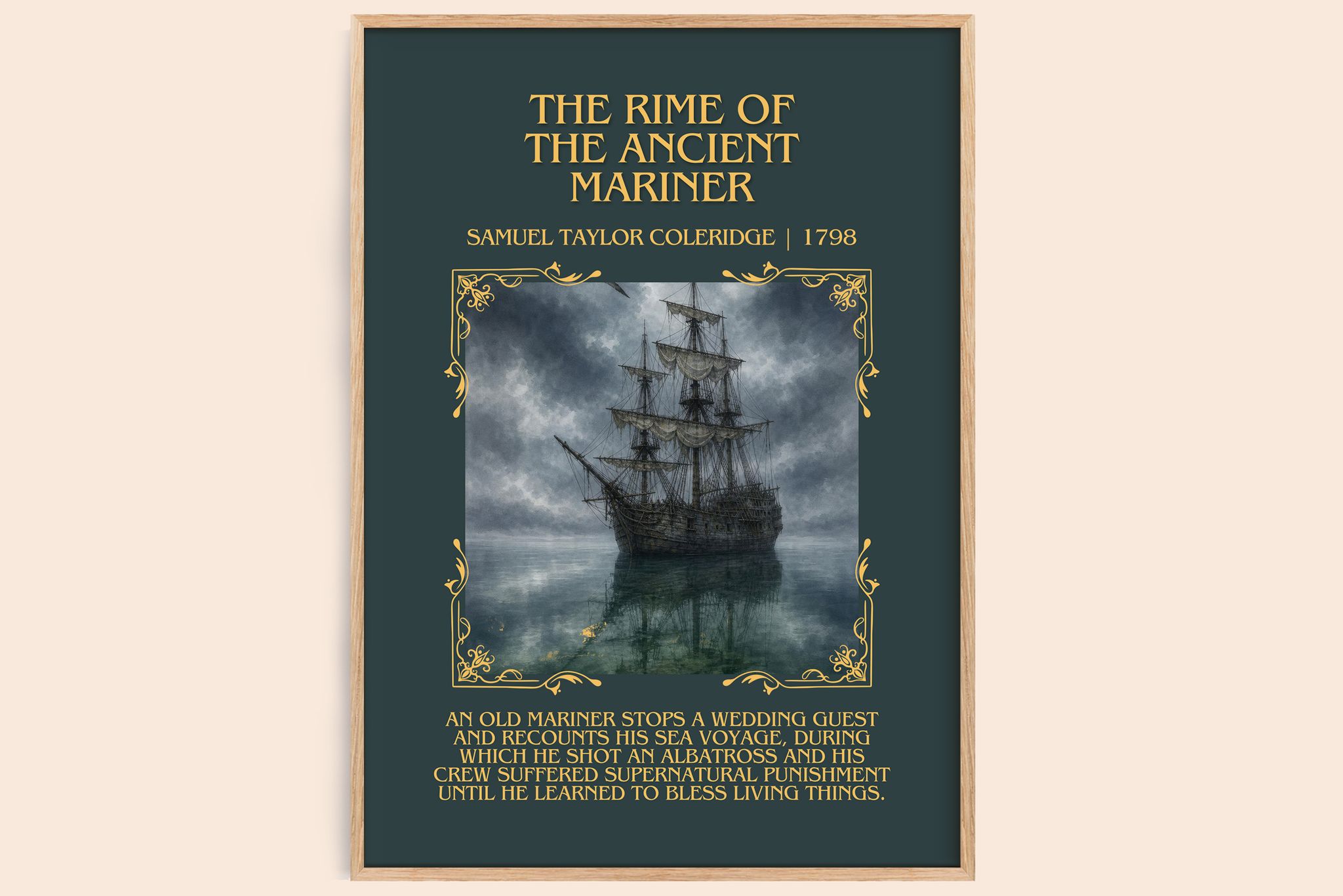 Rime of the Ancient Mariner Minimalist Book Poster by S. Coleridge