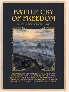 Battle Cry of Freedom Minimalist Book Poster by James M. McPherson – book poster