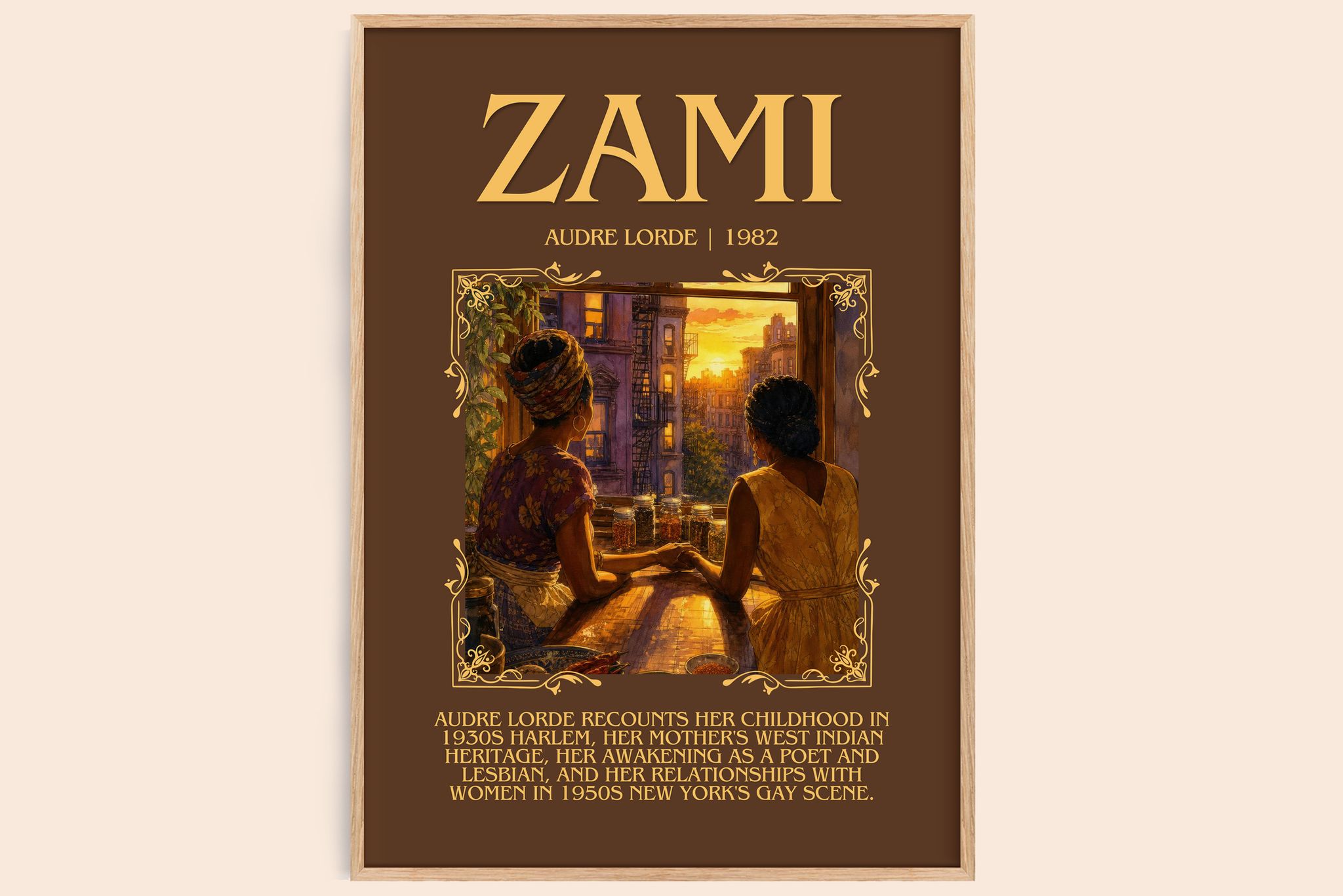 Zami Minimalist Book Poster by Audre Lorde