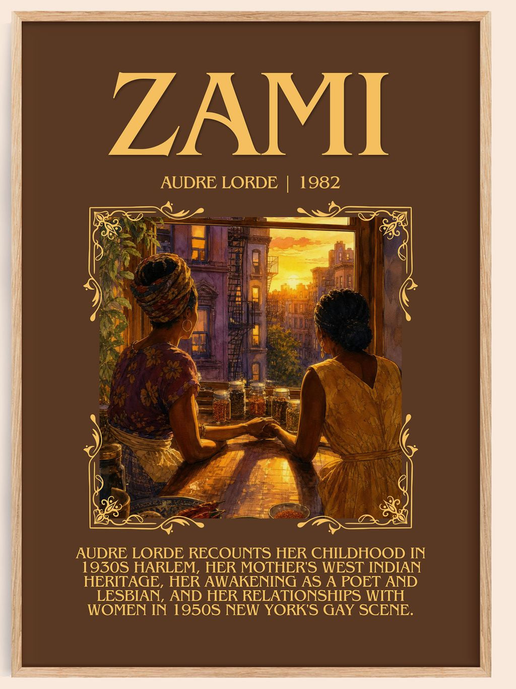 Zami Minimalist Book Poster by Audre Lorde – book poster