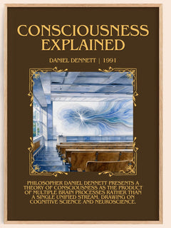 Consciousness Explained Minimalist Book Poster by Daniel Dennett – book poster
