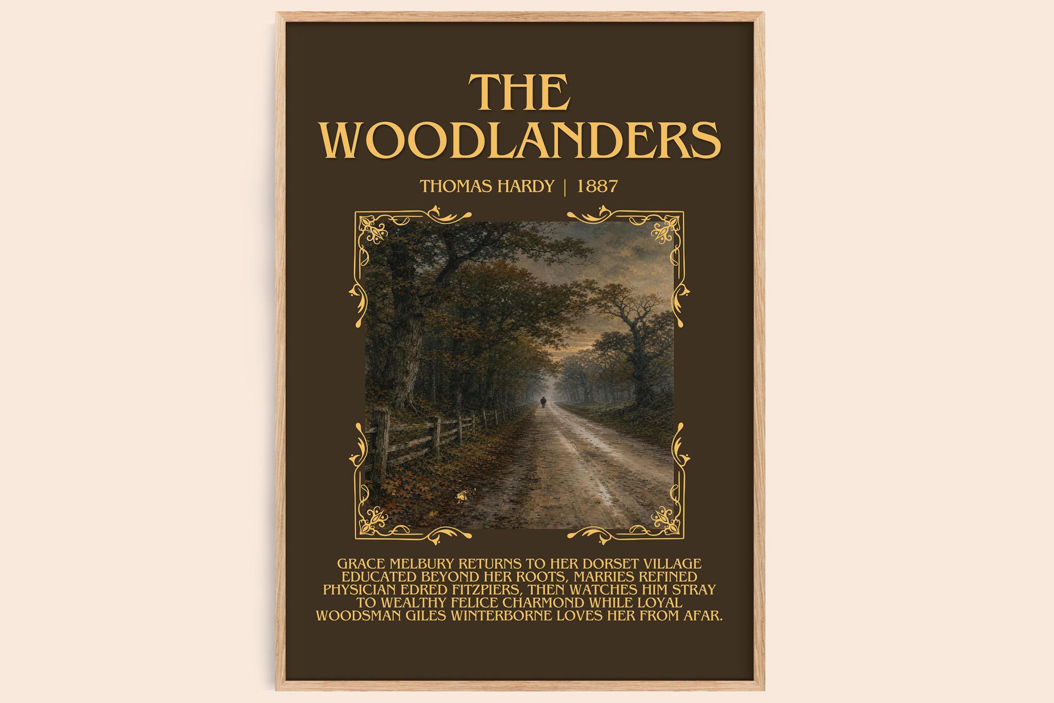 The Woodlanders Minimalist Book Poster by Thomas Hardy