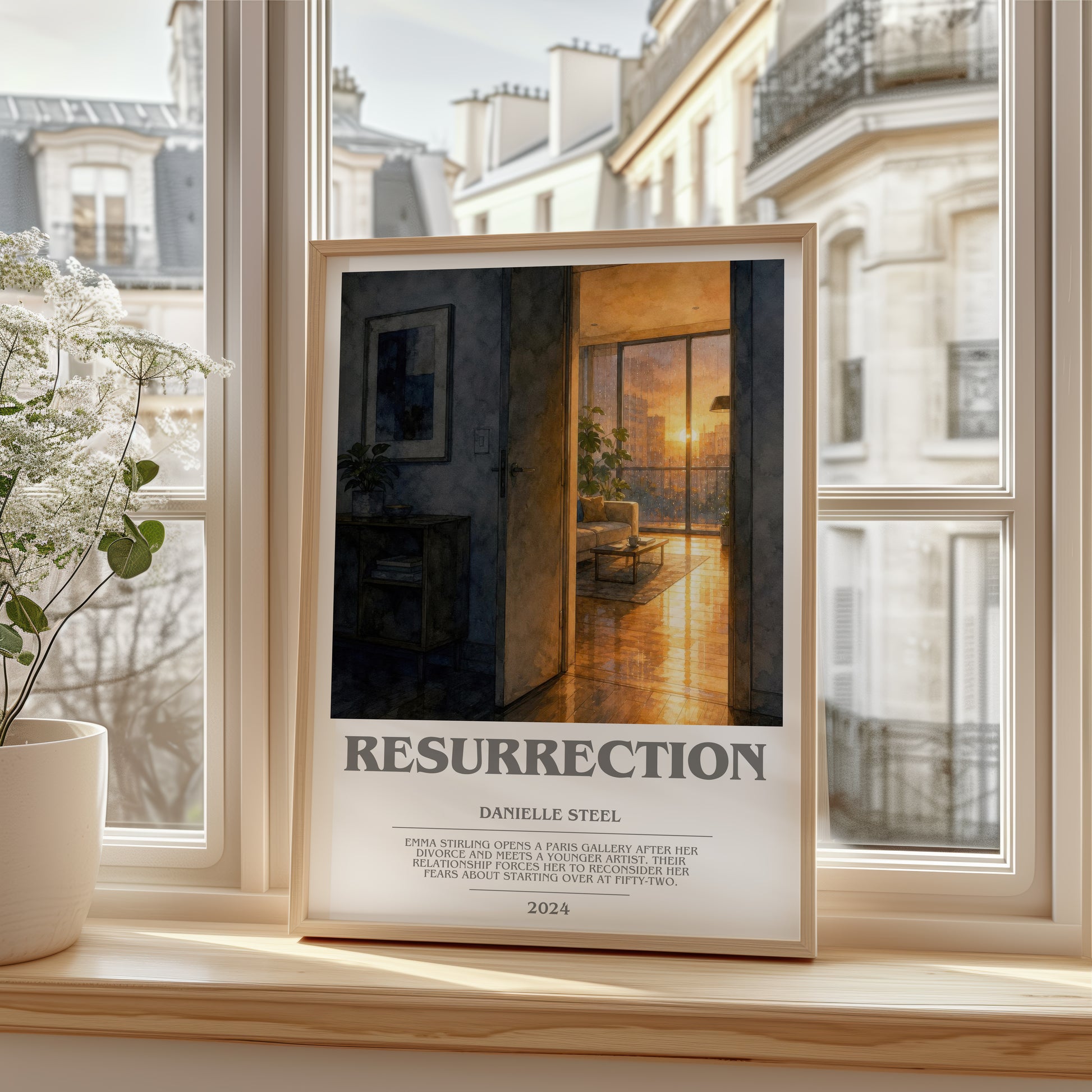 Resurrection bookish poster colour and style options – Danielle Steel book art