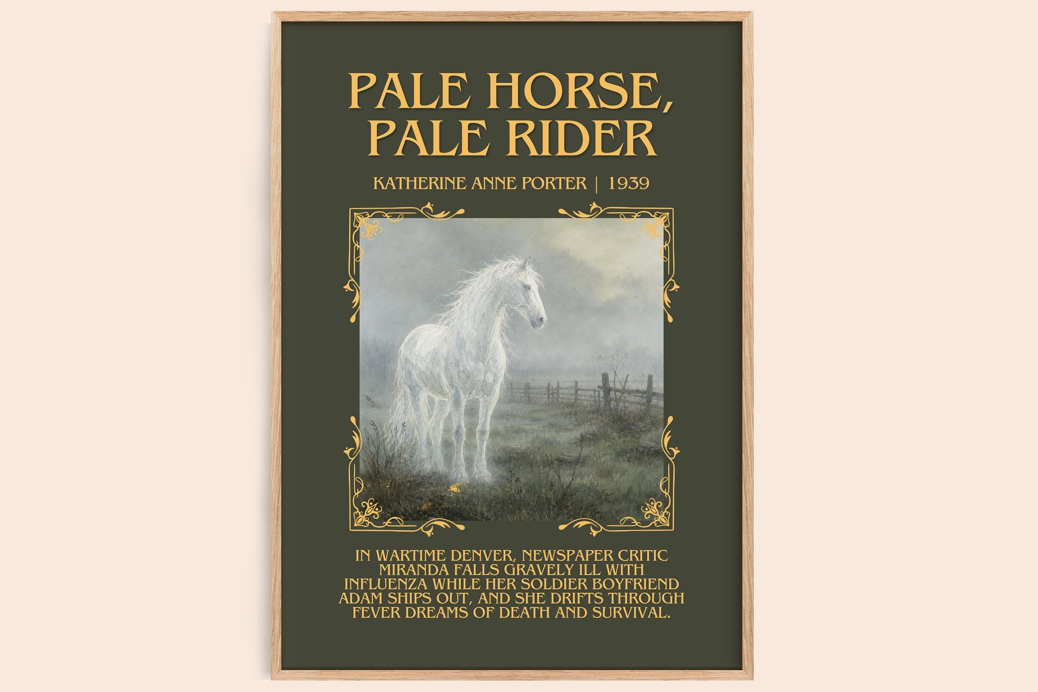 Pale Horse, Pale Rider Minimalist Book Poster by Katherine Anne Porter