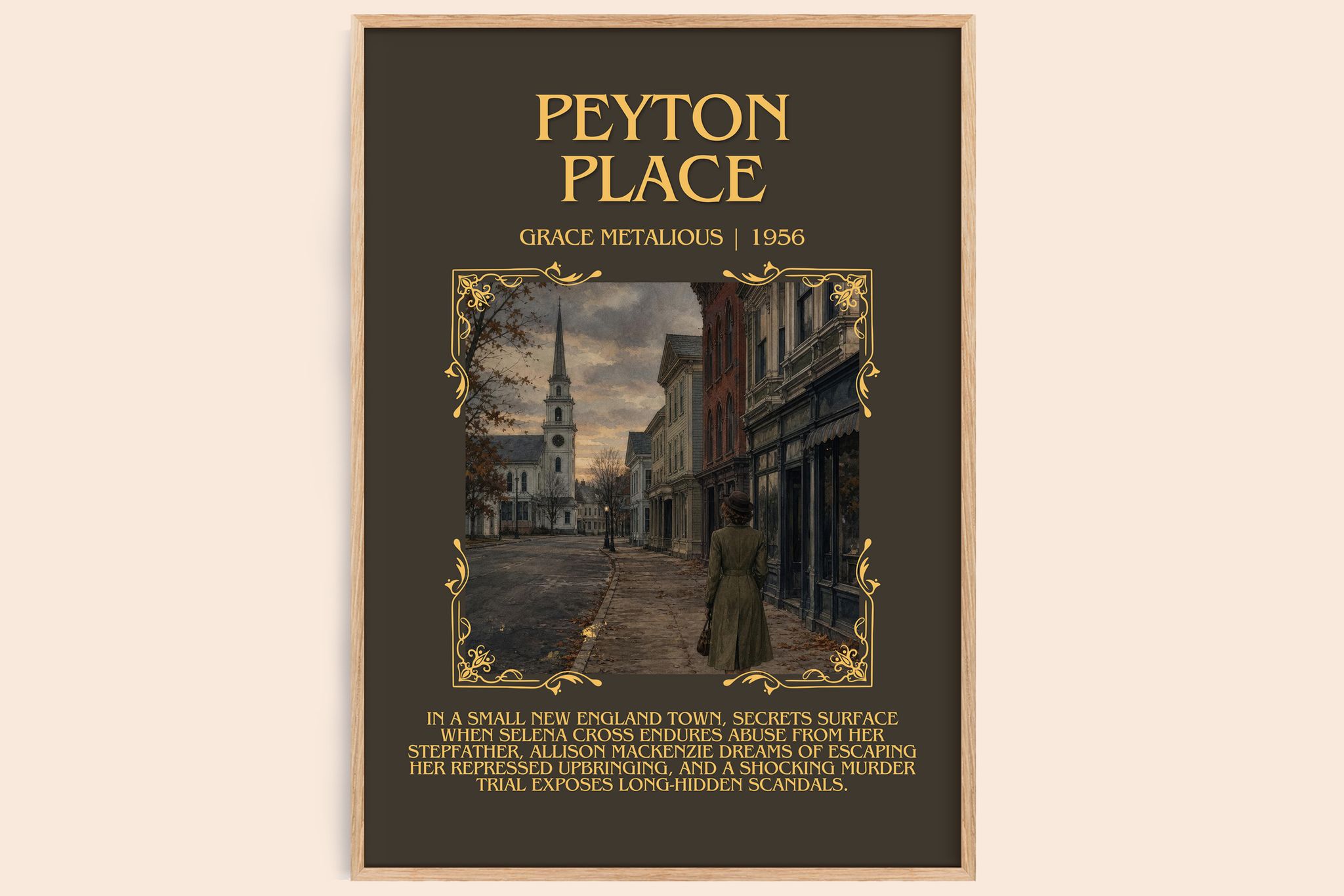 Peyton Place Minimalist Book Poster by Grace Metalious