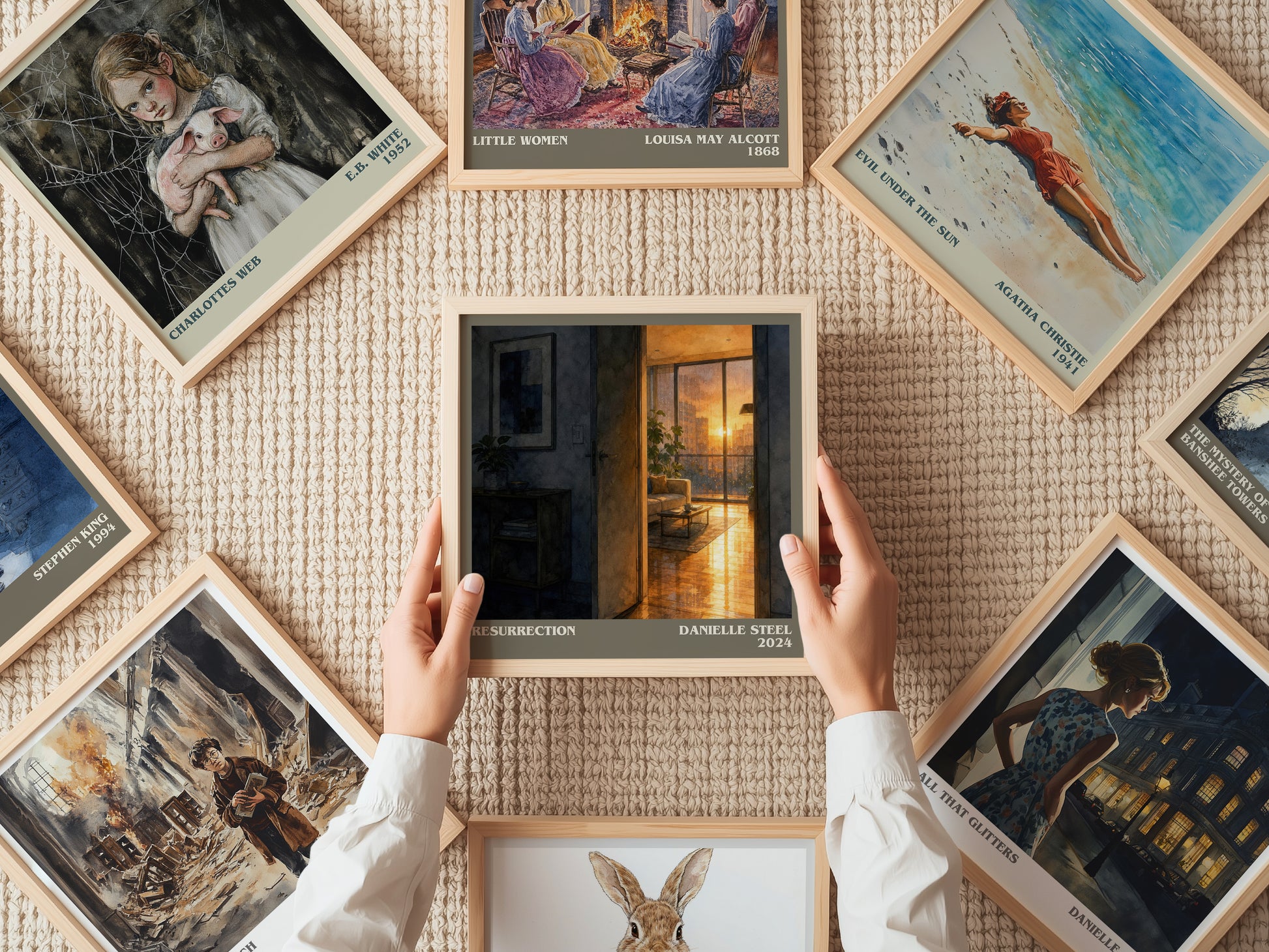 Resurrection literary book poster framed on wall – contemporary fiction wall art