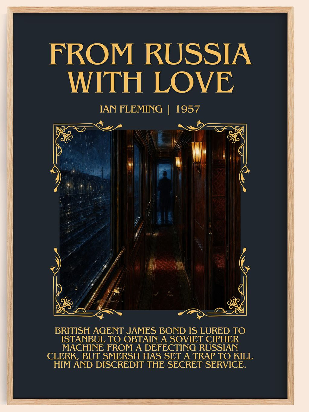 From Russia with Love Minimalist Book Poster by Ian Fleming – book poster