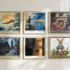 Resurrection Literary Art Print by Danielle Steel – square print in a six-frame gallery wall