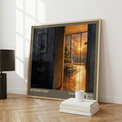 Resurrection Literary Art Print by Danielle Steel – large square framed print leaning against a wall